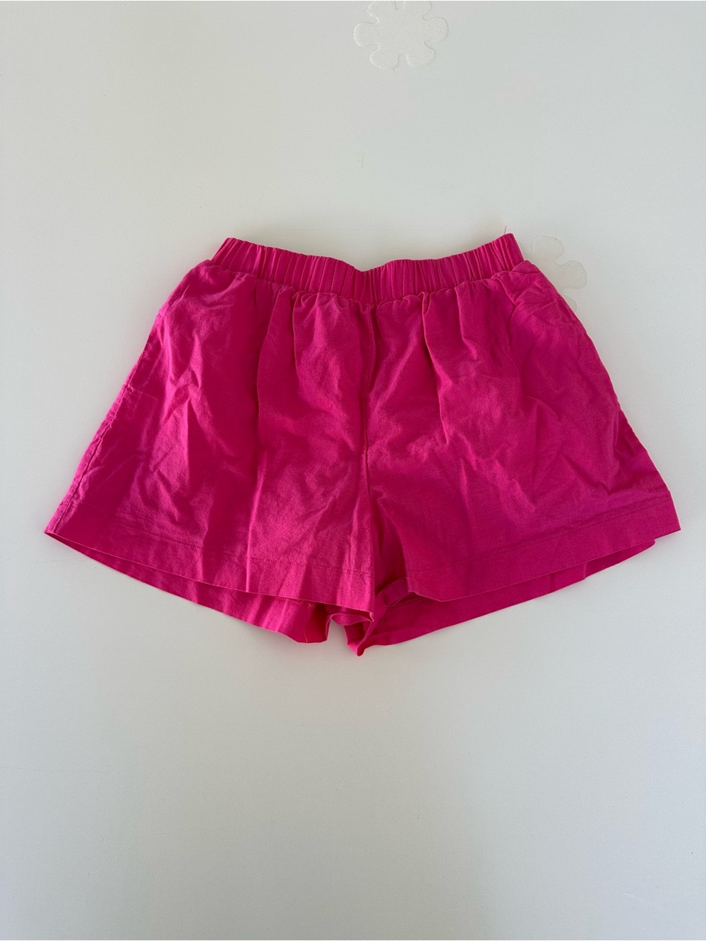 Petal & Pup Women’s Shorts Size S Vibrant Hot Pink Elastic Waist Cotton & Linen